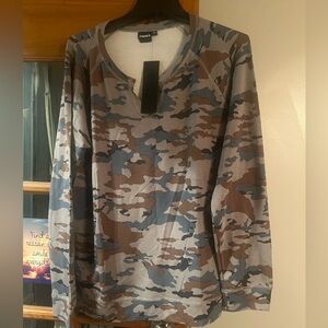 Mono B Camouflage Patterned Top